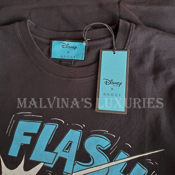 GUCCI T-SHIRT DISNEY DONALD DUCK BLACK HEAVY COTTON CREWNECK TOP S small - Picture 9 of 13